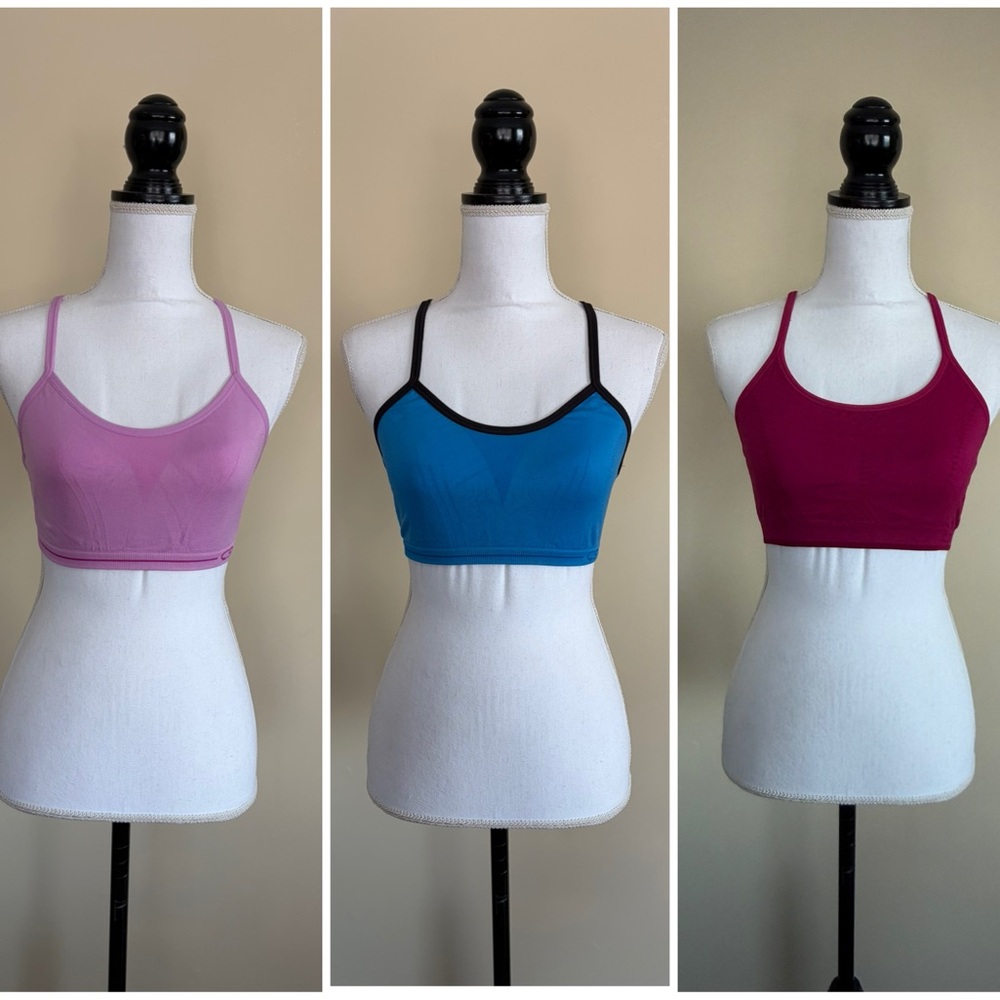 Set of 2 Champion Sports Bras Lavender & Blue Large & XL